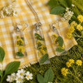 Yellow Pressed Flower Resin Jewelry Set | Handmade Botanical Necklace & Earrings