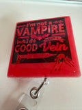 Phlebotomist Badge Reel | Handmade Resin | Personalized Healthcare Clip