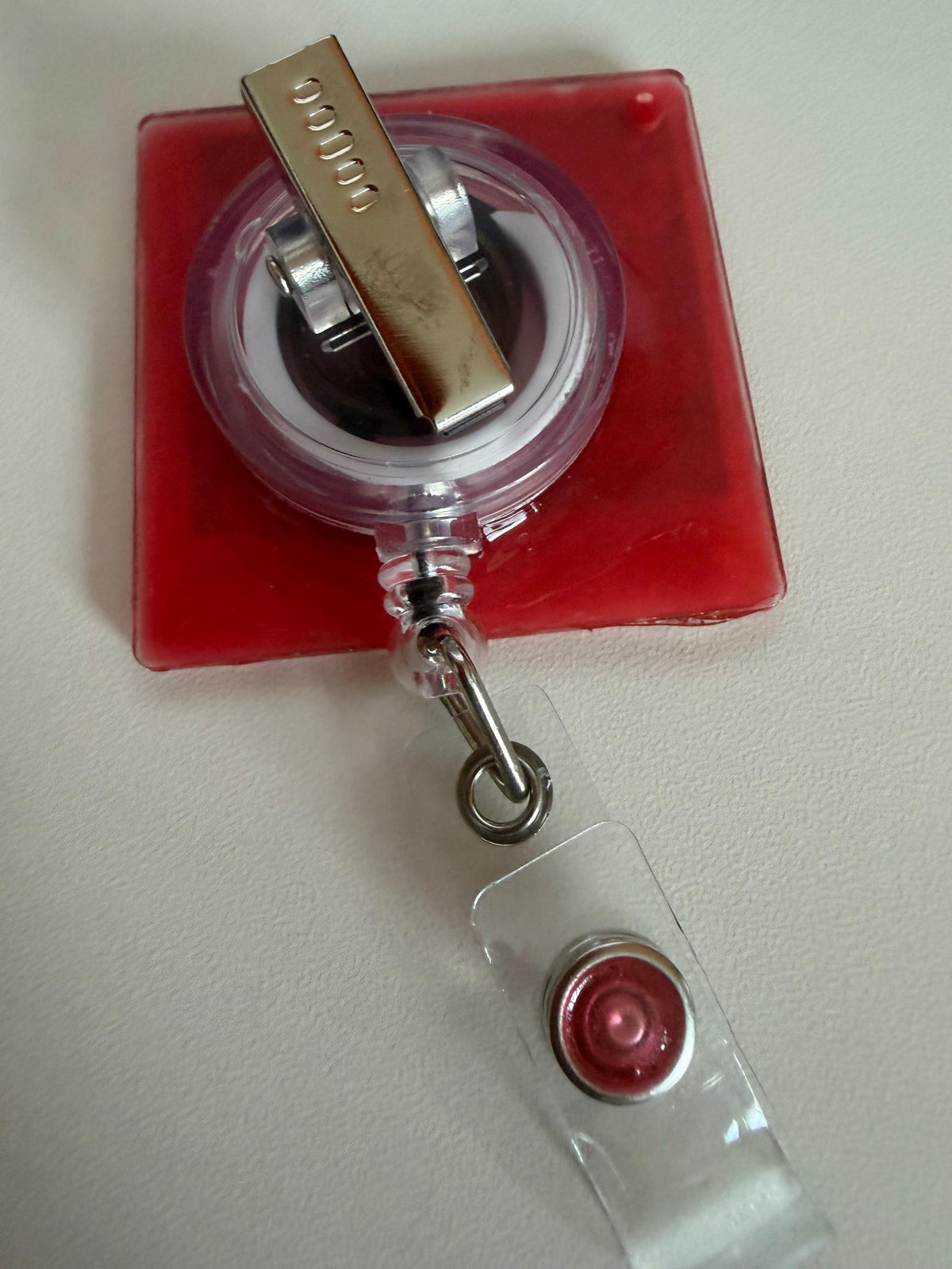 Phlebotomist Badge Reel | Handmade Resin | Personalized Healthcare Clip