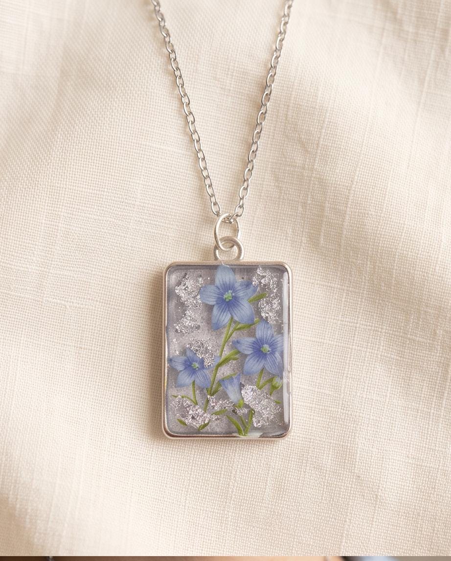 Colorful Resin Butterfly Pendant Necklace | Handmade Nature Jewelry | Boho Gift
