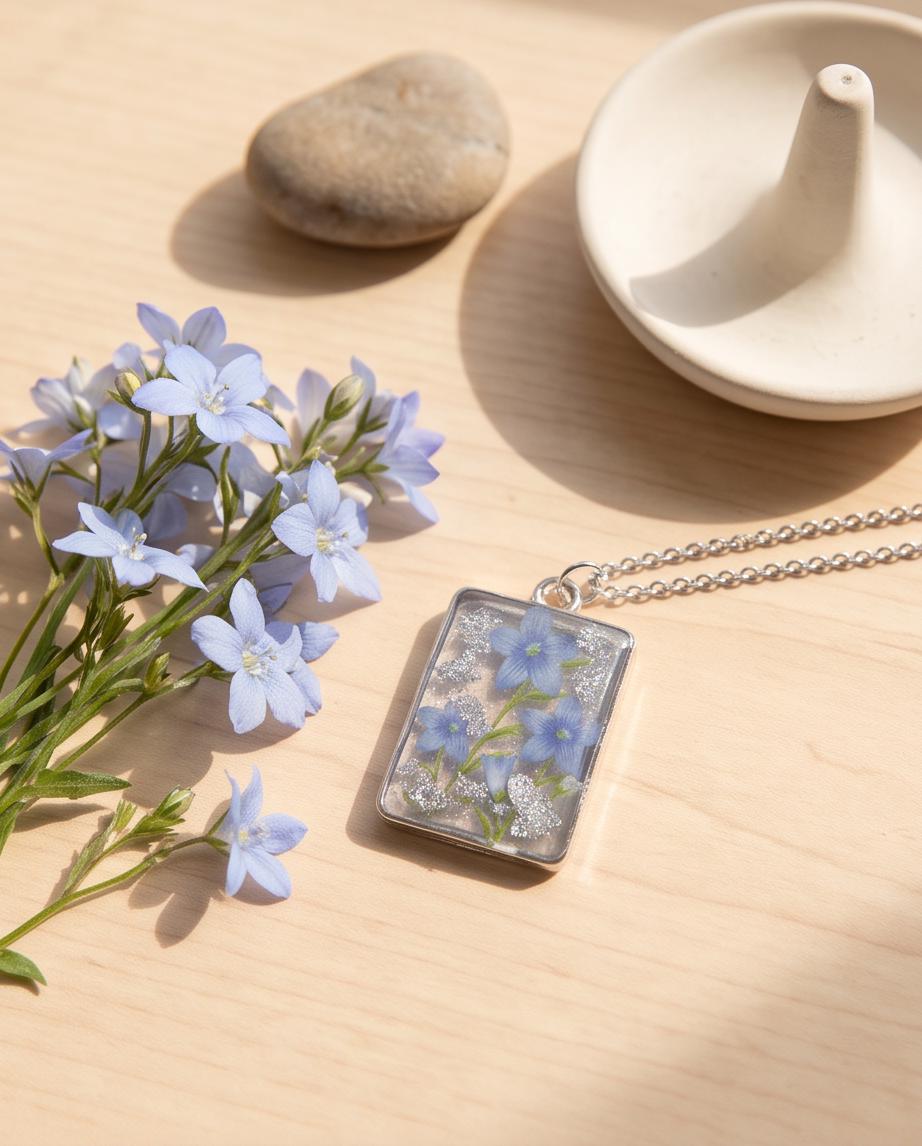 Colorful Resin Butterfly Pendant Necklace | Handmade Nature Jewelry | Boho Gift